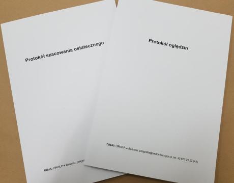 Protokoły oględzin/szacowania szkód łowieckich